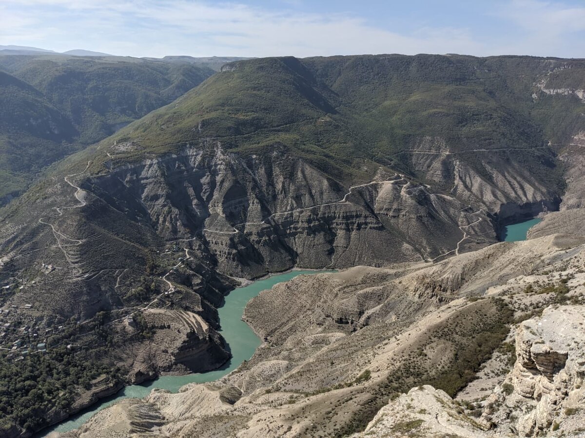 Дорога на Сулакский каньон в Дагестане