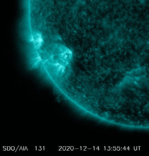 Вспышка 14 декабря 2020 по данны SDO