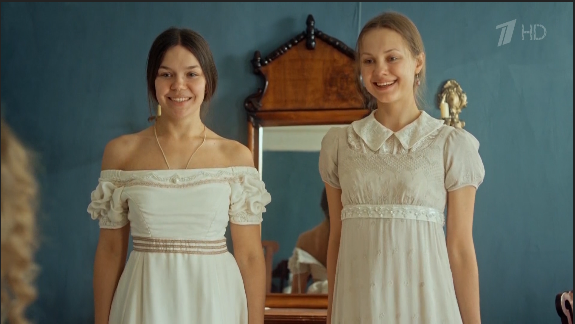 Сцена из сериала "Вольная грамота", актриса Екатерина Ершова (слева), Мария Палей (справа), режиссер Дмитрий Черкасов, 1 канал.