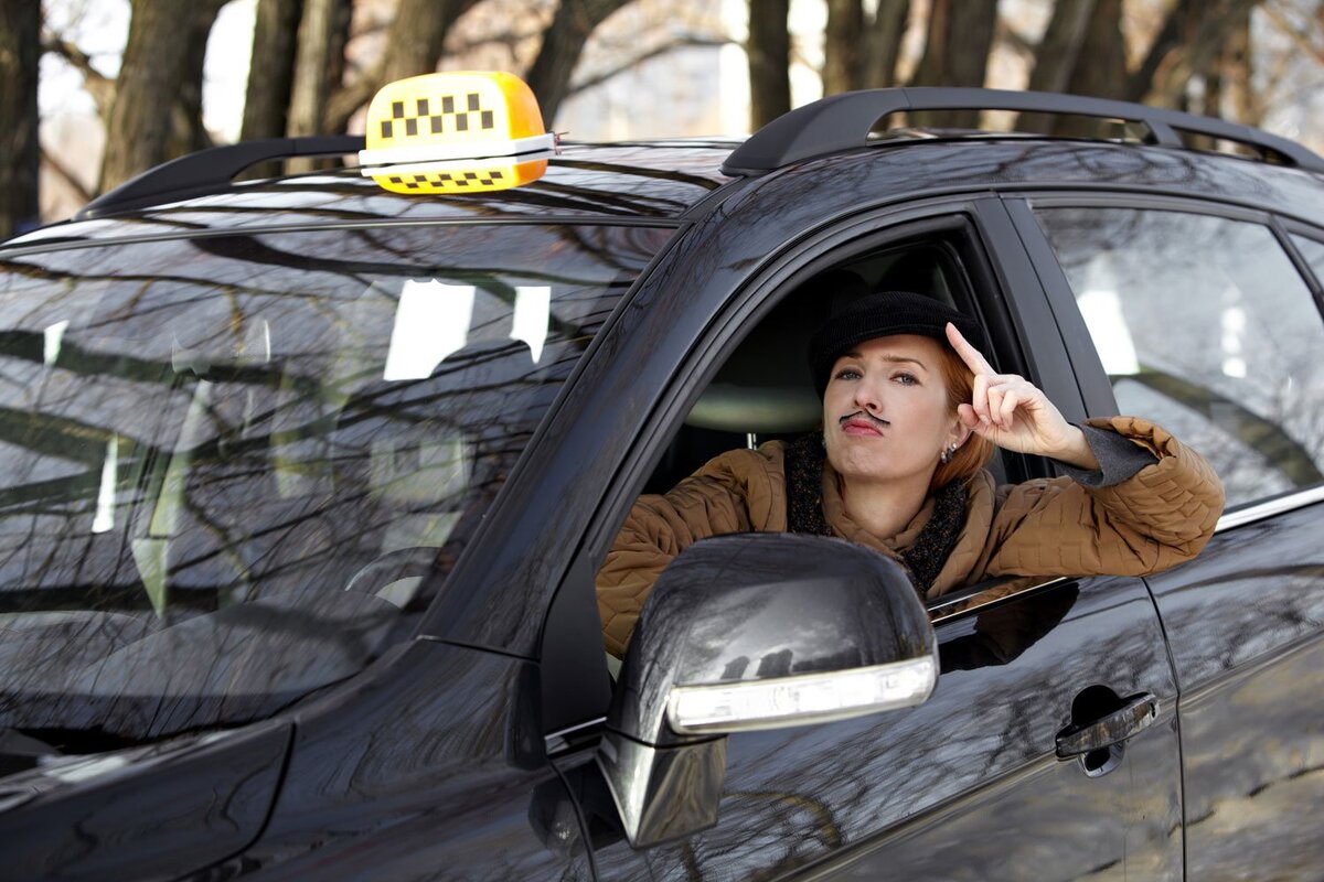 Прикольная иллюстрация работы в такси 