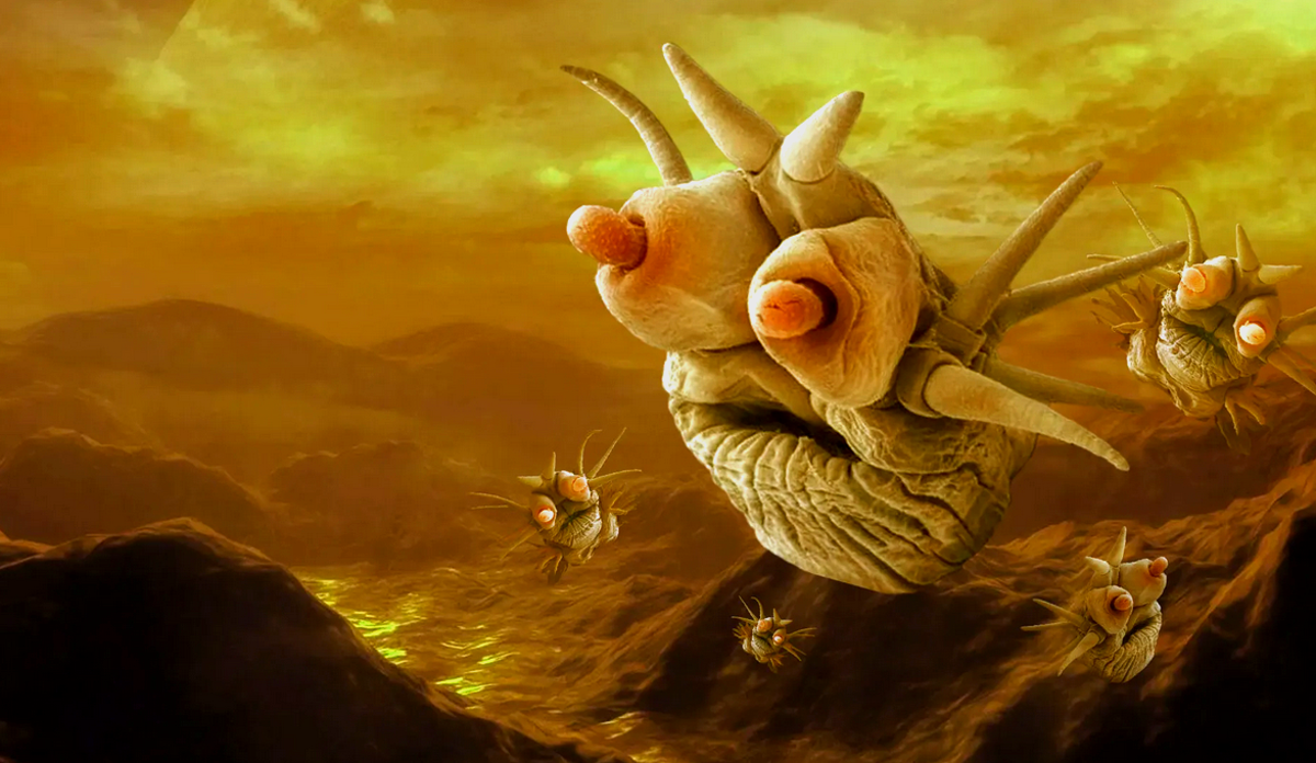 Художественное представление венерианской жизни.