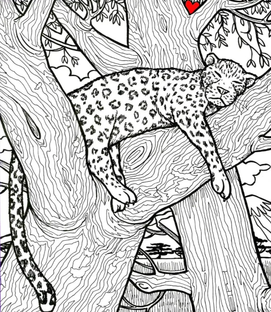 Японский тест на старение картинки. Японский Тестина старение мозга. Японский тест на старение мозга. Японский тест с леопардом. Леопард на дереве тест найти рыбу.