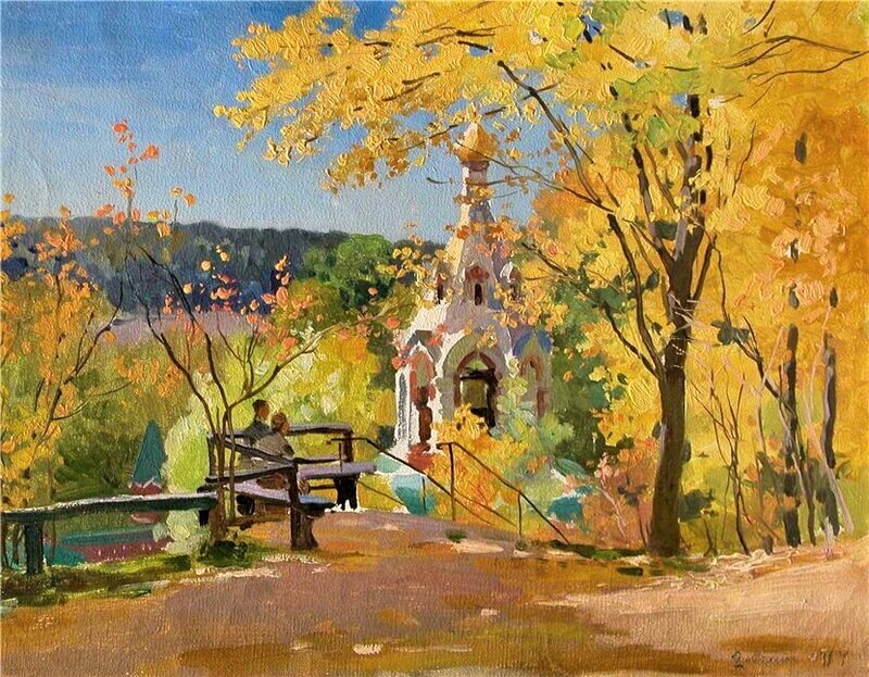 Чудесное атмосферное полотно русского живописца Василия Ивановича Навозова