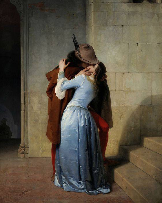 Франческо Айец, Поцелуй, 1859, галерея Брера,Милан