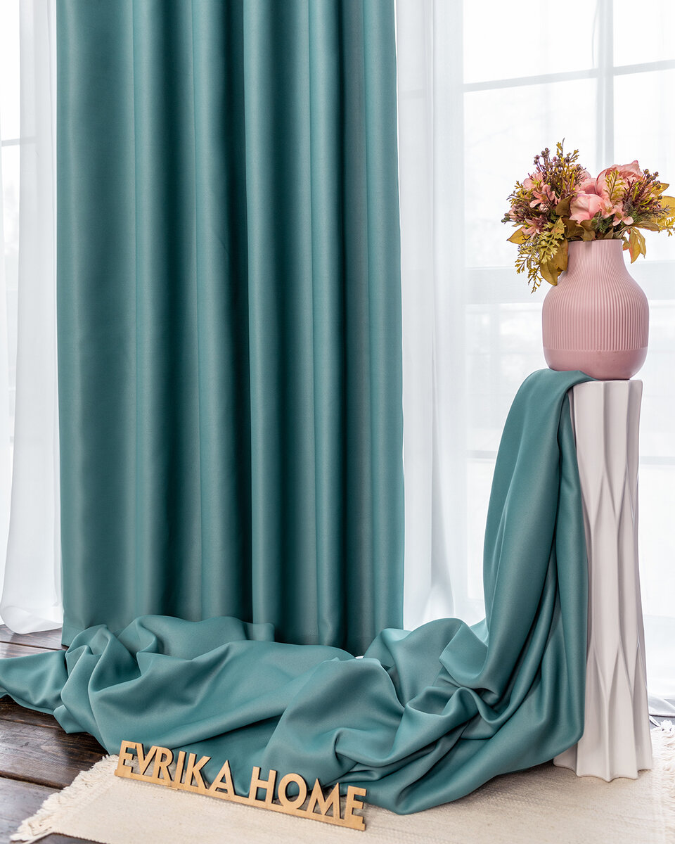 Шторы "Марсель" Патиново-зеленый Evrika Home