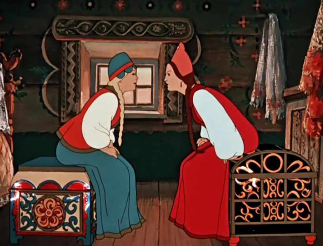 Кадр из м/ф "Аленький цветочек". Реж. Л. Атаманов, 1952 год