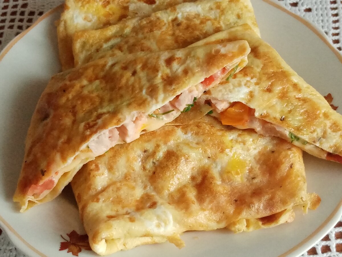 Конвертики с ветчиной и сыром