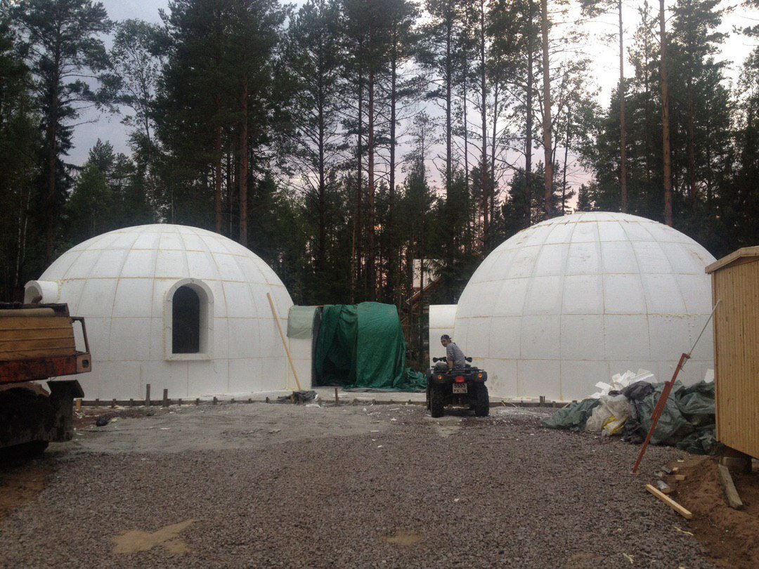 Фото со сборки дома