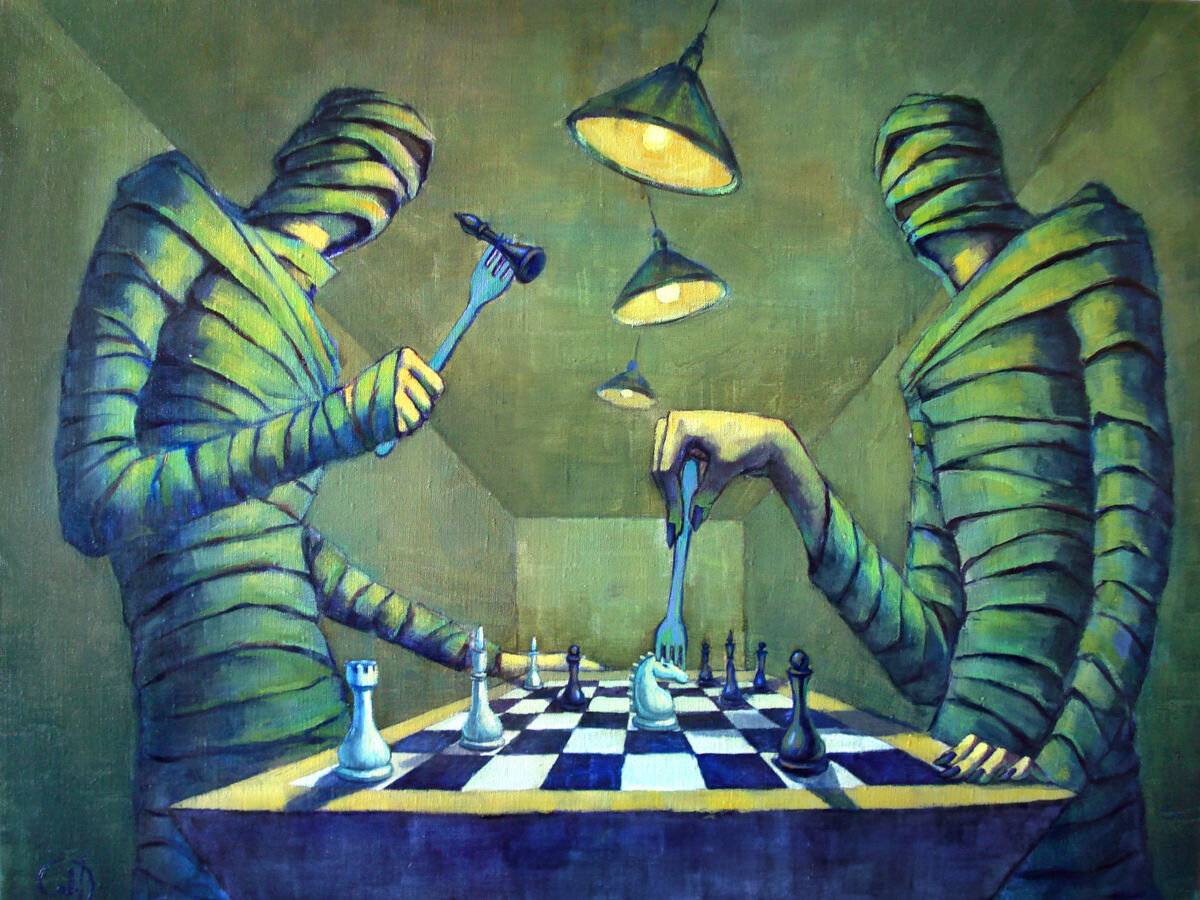 Шахматы в живописи сюрреализм