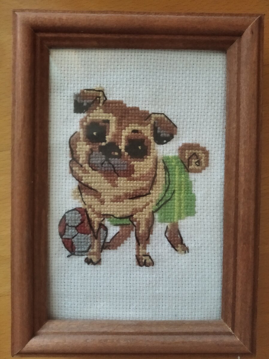 Моя работа. Вышивка остатками ниток.