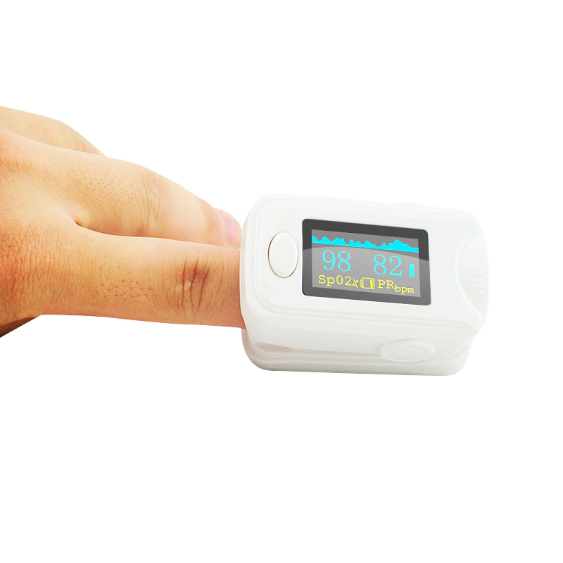 Пульсоксиметр показывает сатурацию 98% - норма и пульс - 82 удара в минуту, что тоже в пределах нормы. Источник фото: gearbest.com