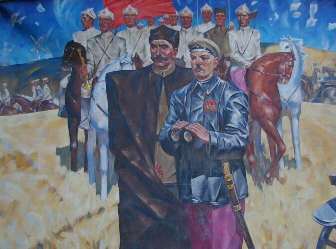 Буденовцы. Художник неизвестен. Источник: https://socrealizm.com.ua/gallery/painting/144-197-holst-maslo