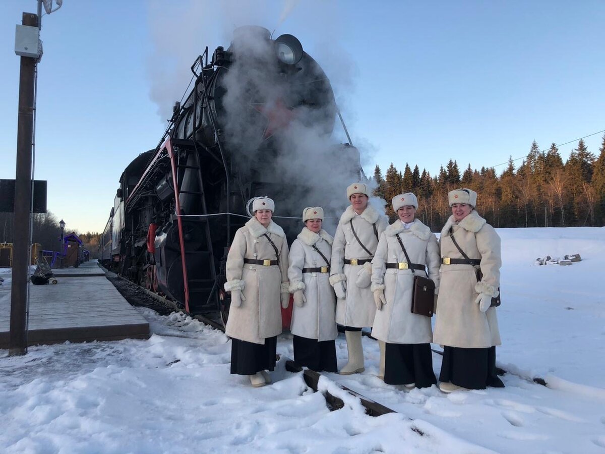 Ретро поезд Сортавала Рускеала