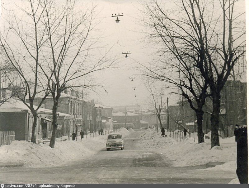 Сокольническая слободка. Вид от парка на Русаковскую улицу, 1958 г. Источник:личный архив. Кулезнева Татьяна.