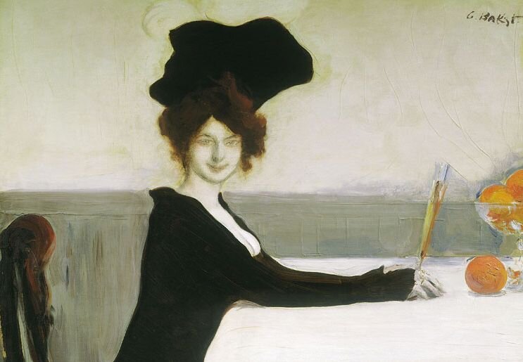 Фрагмент картины Льва Бакста "Ужин".