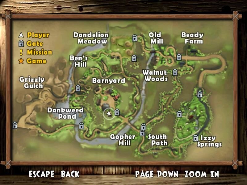 Карта открытого мира игры