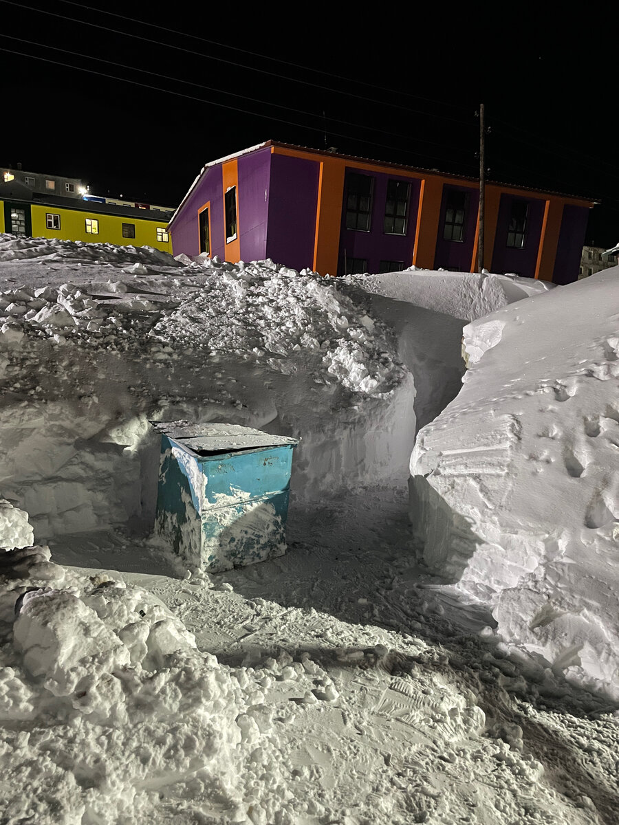 Чтобы выкинуть мусор, бак сначала надо найти и откопать