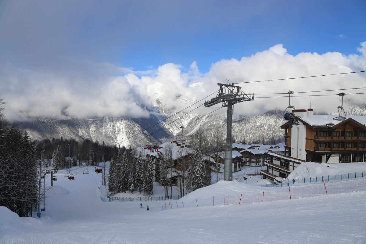 Зона катания рядом с курортом  "Поляна 1389 Отель и Спа". Фото из личного архива