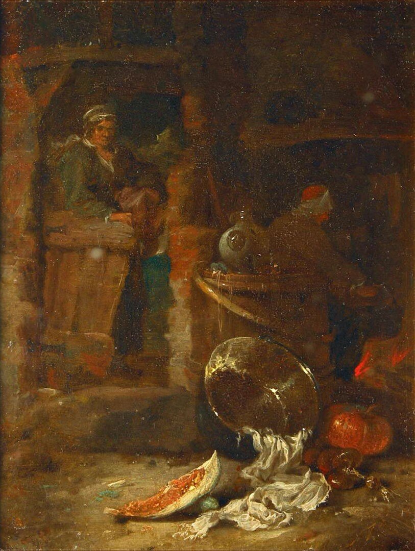 Виллем Калф. Уголок кухни. Голландия, 1642-1646 года