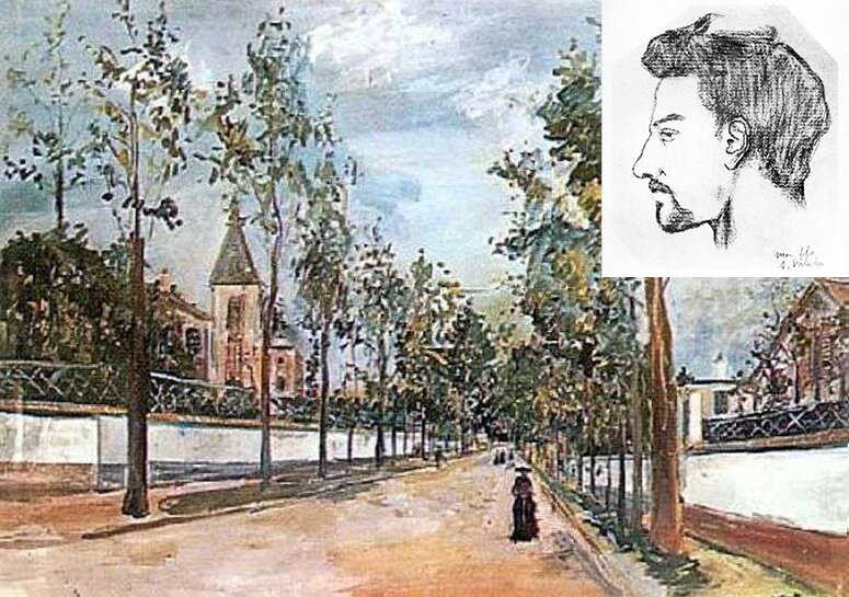 Картина «Улица в провинции» и портрет Мориса