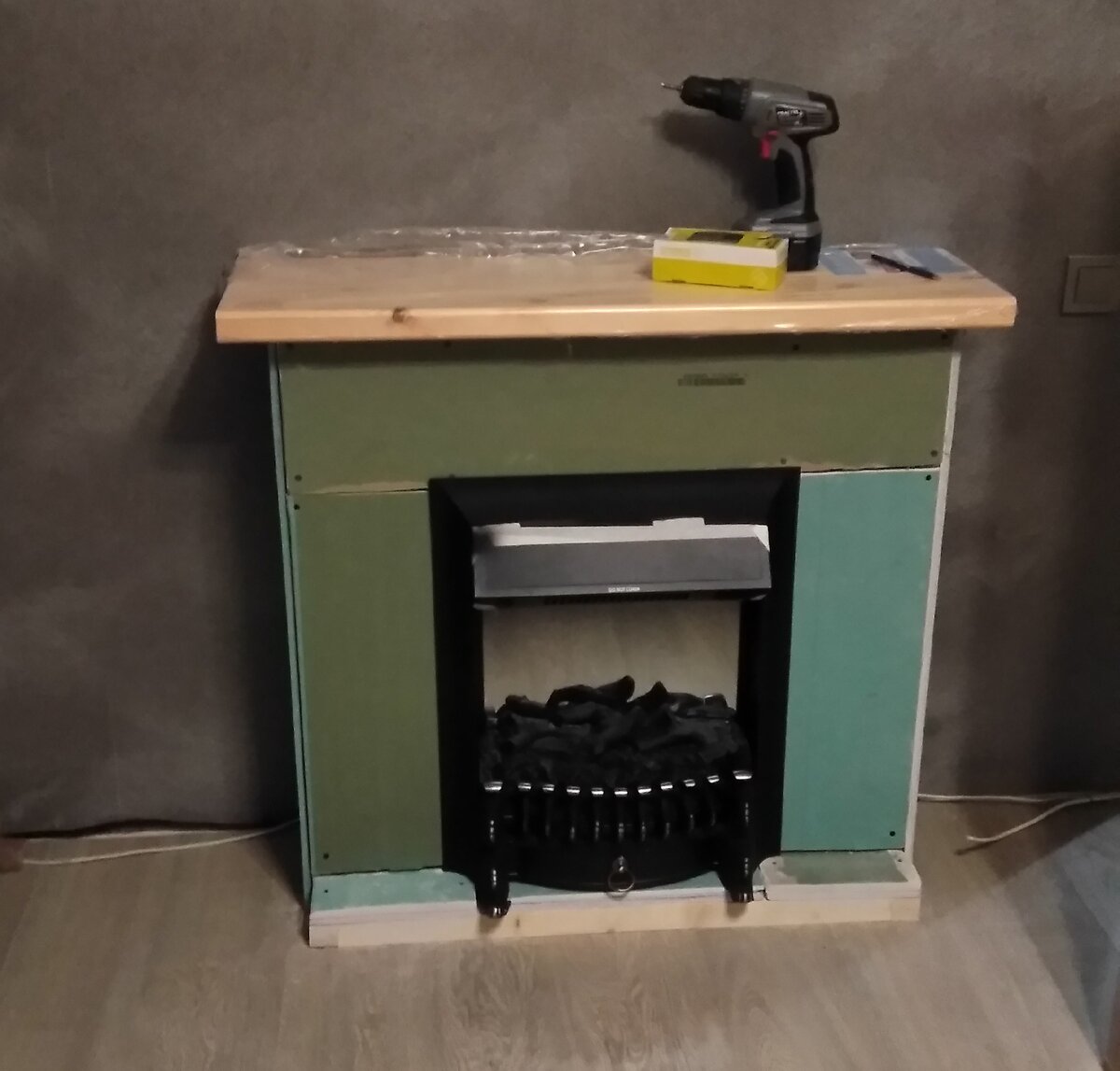 Каркас из брусков 50х50 мм, короб гипсокартон  