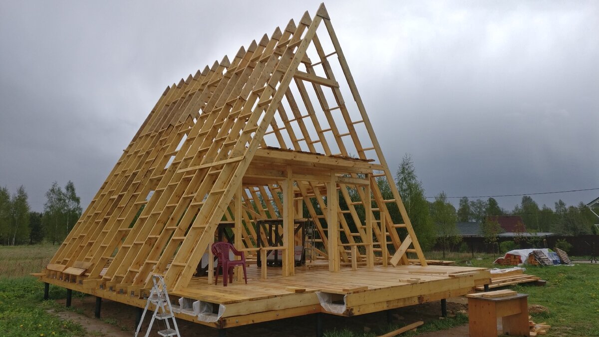 Веранда в A-Frame Hause | A-Frame History | Дзен