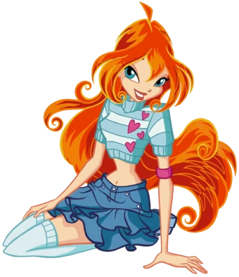 Блум — лидер клуба Винкс, главная героиня мультсериала Клуб Винкс, фея Огня Дракона и Принцесса планеты Домино. Верна своим подругам и готова отдать за них собственную жизнь. Порывиста и импульсивна, но очень добра. Блум очень любит своего кролика Кико.