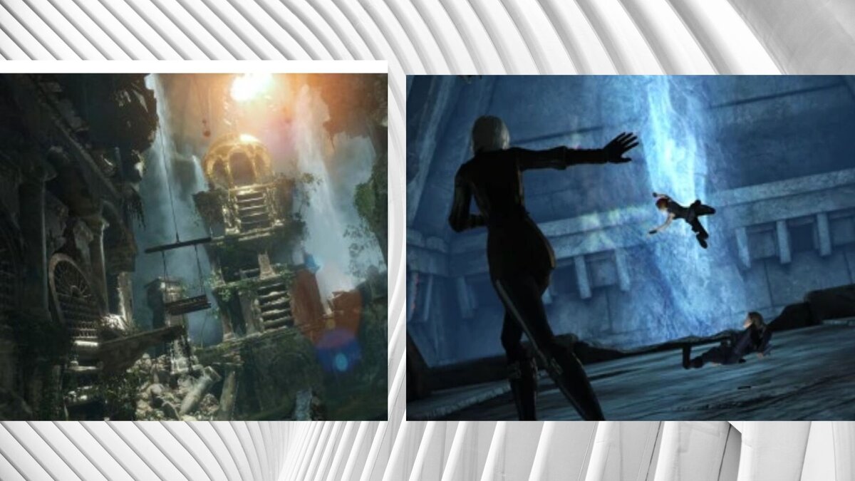 Локации игры Tomb Raider Rise. Цвет привлекает взгляды зрителей к заднему плану сцены