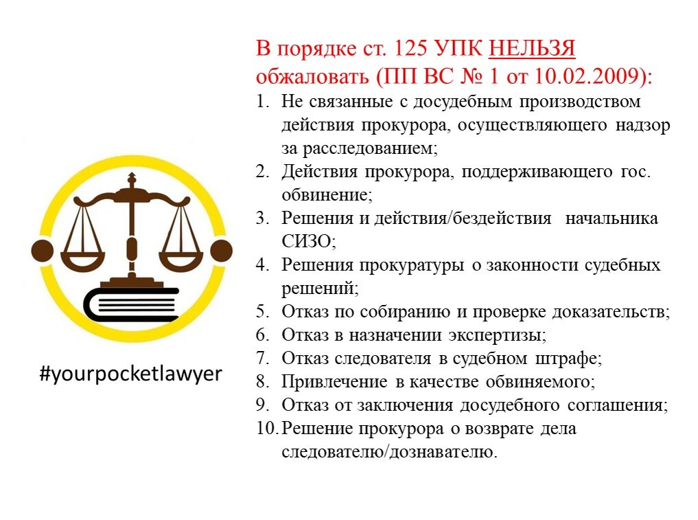 125 упк порядок обжалования