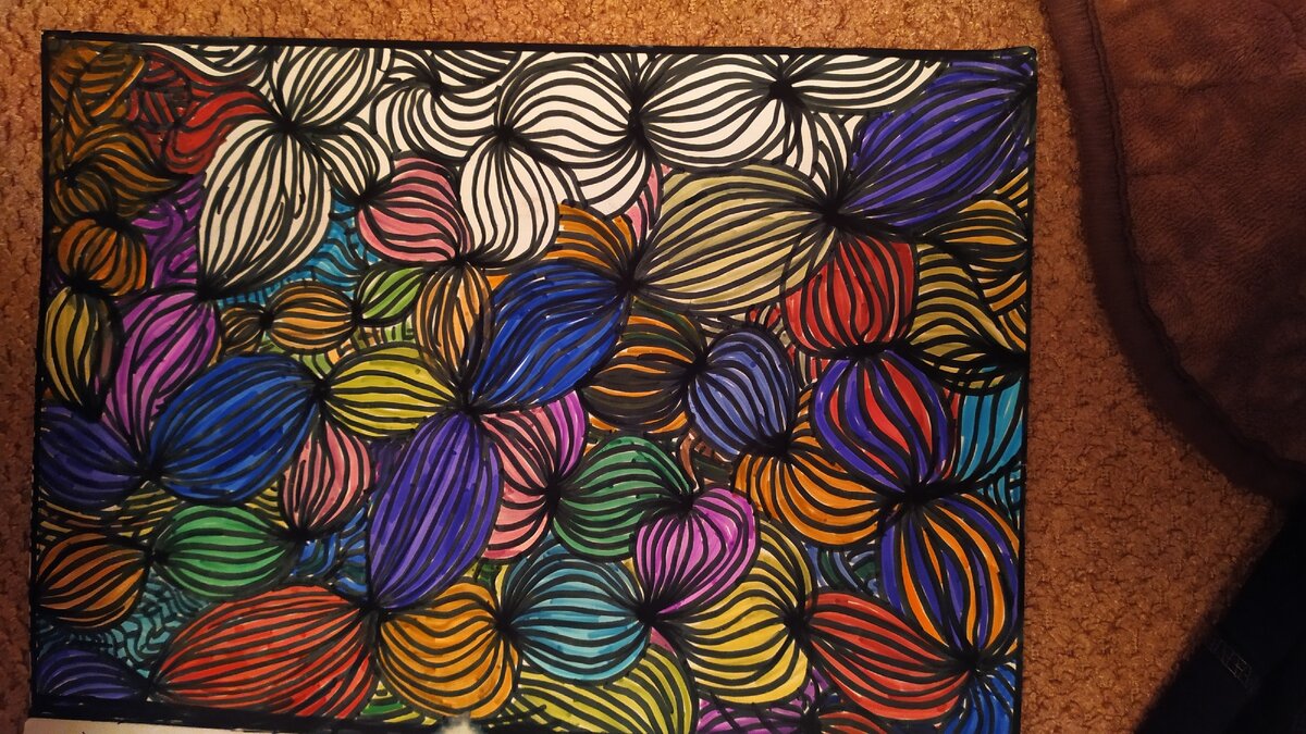 На первый взгляд кажется что для такого рисунка нужно много времени сил, а также талант. Но для этого рисунка нужно всего лишь времени и терпения.