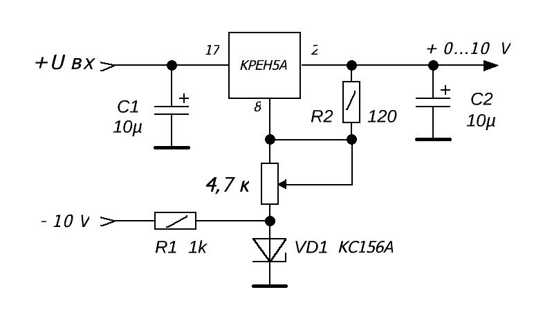 Схема стабилизатор напряжения 12 вольт на крен