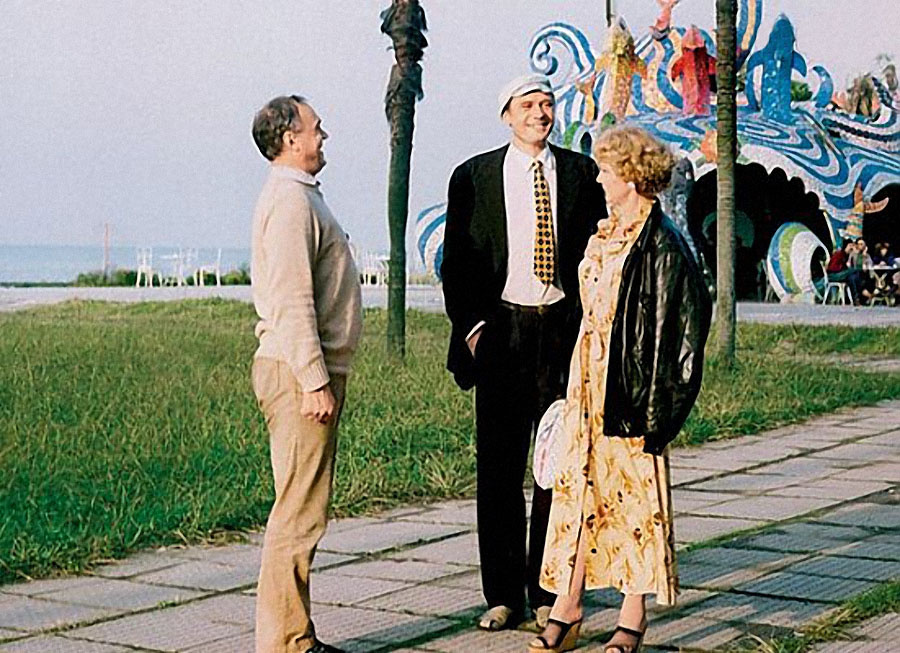 Владимир Меньшов, Александр Михайлов и Людмила Гурченко на съёмках (из открытых источников)