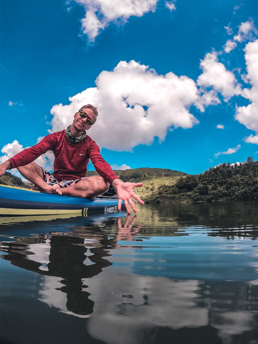 В горах Вьетнама. Фоткаю себя на рассвете