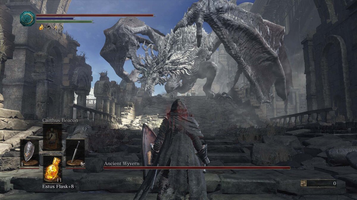 Босс Ancient Wyvern. Dark Souls III 