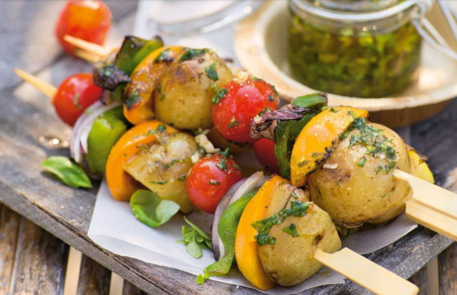 Овощные шашлычки с абрикосами