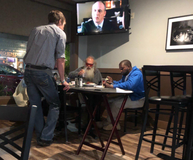 Канье и Рик Рубин после записи Yeezus