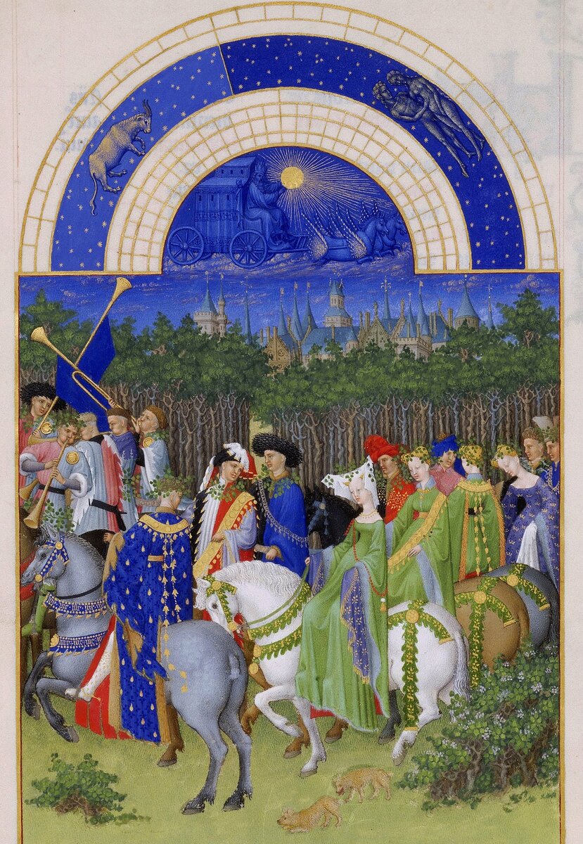 Братья Лимбург «Времена года. Май. Великолепный часослов герцога Беррийского», 1410—1490-е