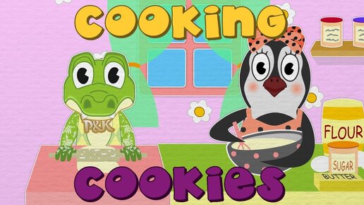 Cooking Cookies 🐧🐊 | Pingi & Kroki | Color Song | Learn Colours | Learn Shapes