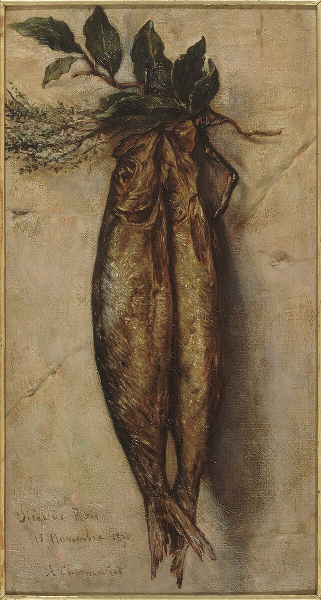 Огюст Шарпантье. Селедка и крыса, еда парижан во время осады города. © Musee de la Ville de Paris, Musee Carnavalet