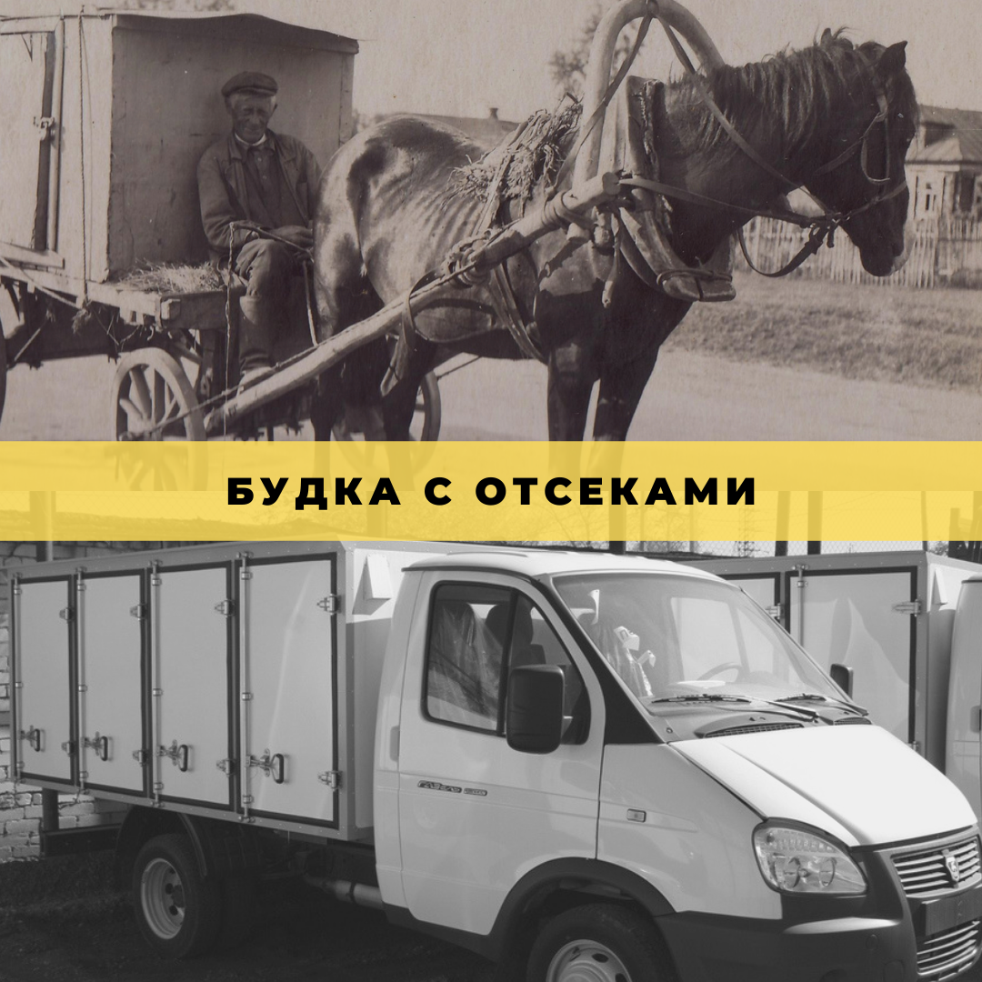 Будка с боковыми отсеками. Интересно в какой сфере раньше была востребована боковая загрузка?!
