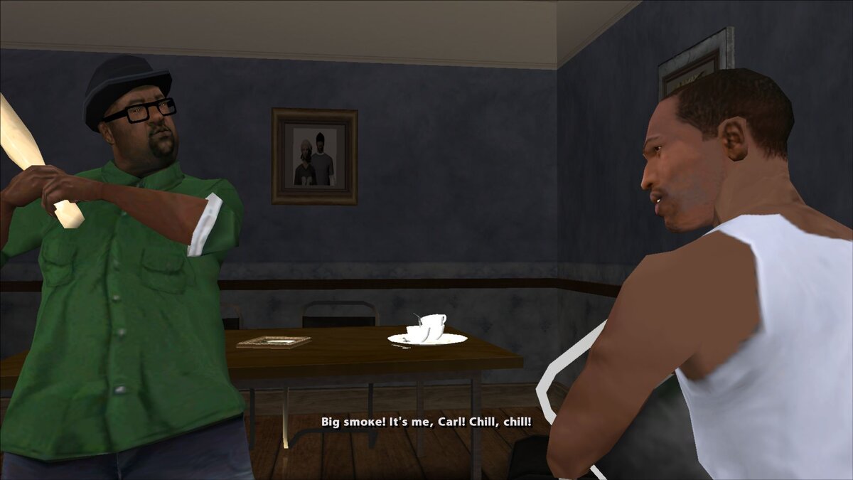 GTA: San Andreas (English lesson 5) Big Smoke. Чуть не огрел битой |  Игровой английский | Дзен