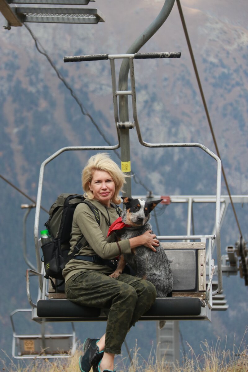 Северная Осетия , поднялись на подъемнике в горы