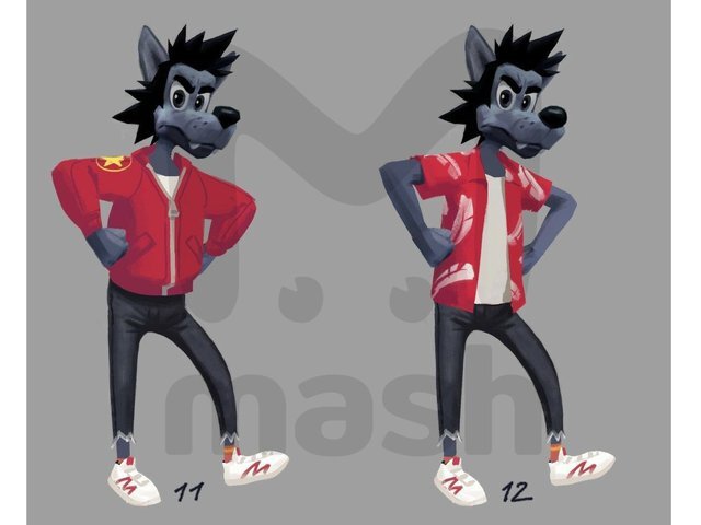 Вот один из эскизов нового облика Волка из мультфильма "Ну погоди!"