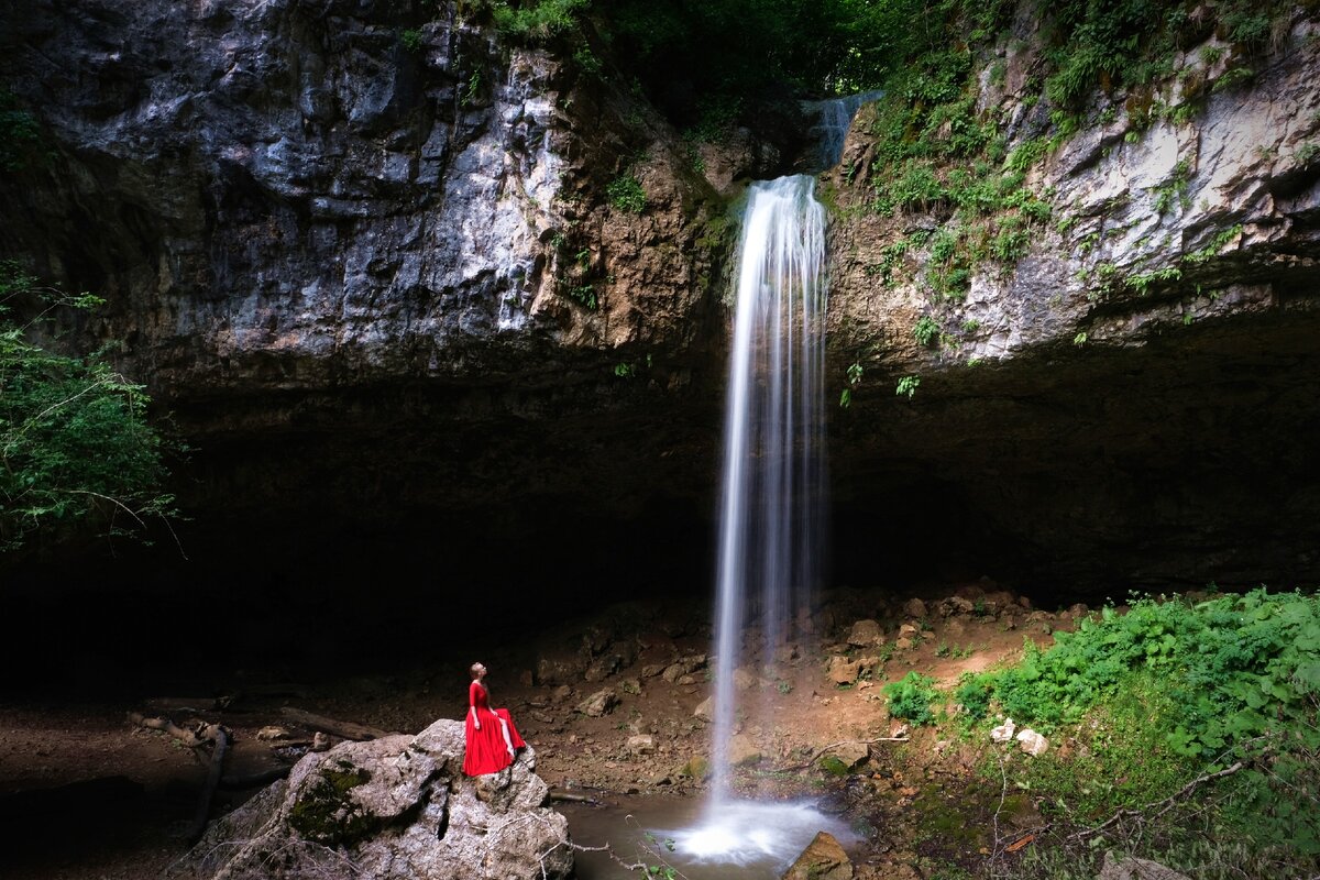 Школьный водопад на реке Чинарка, Мезмай 