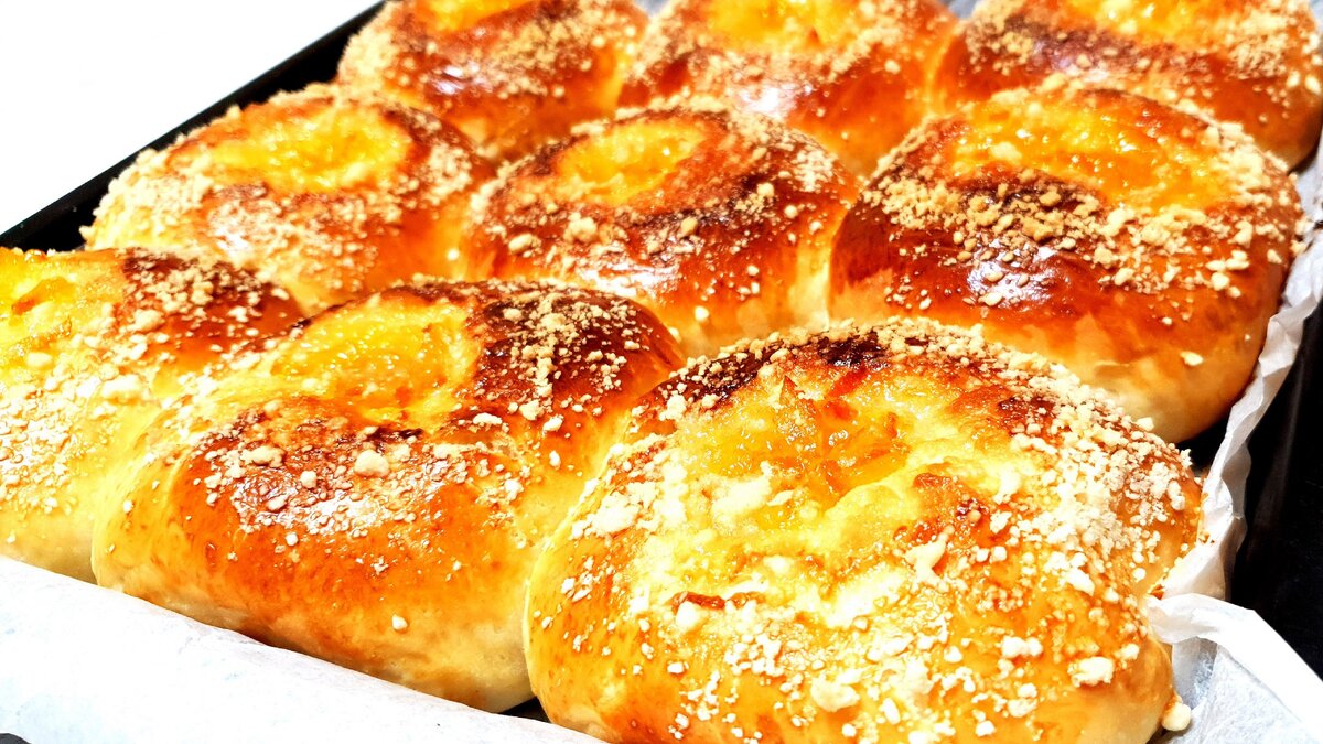 невероятно пышные булочки с джемом