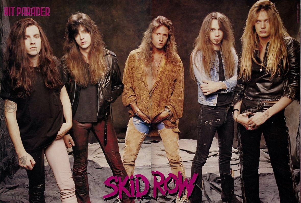 Рве групп. Группа Skid Row. Группа Skid Row 1989. Группа Skid Row poster. Рок группа скид Роу.