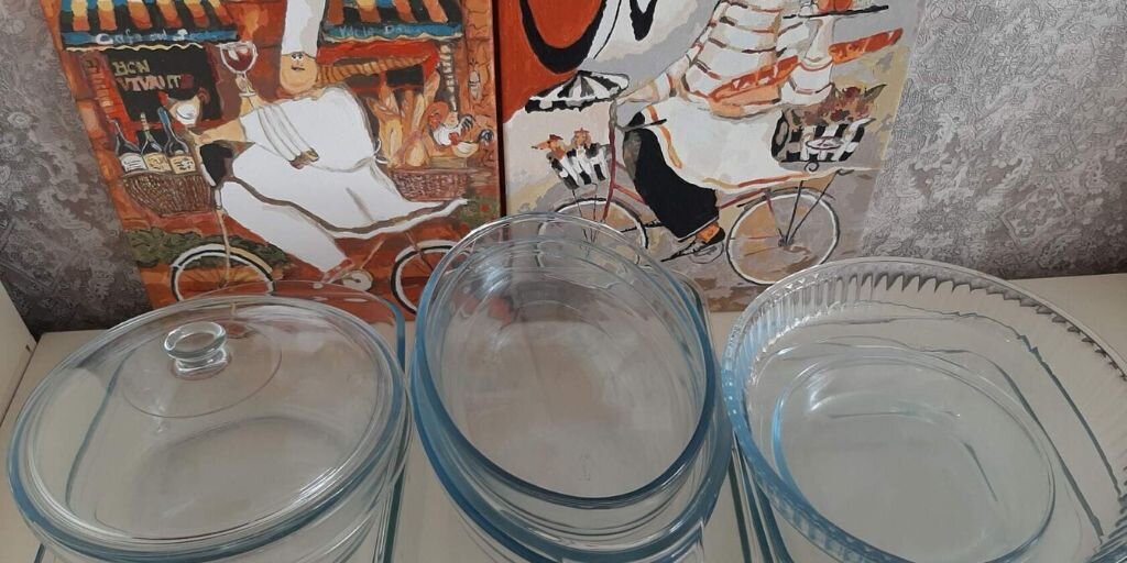 моя стеклянная посуда для духовки