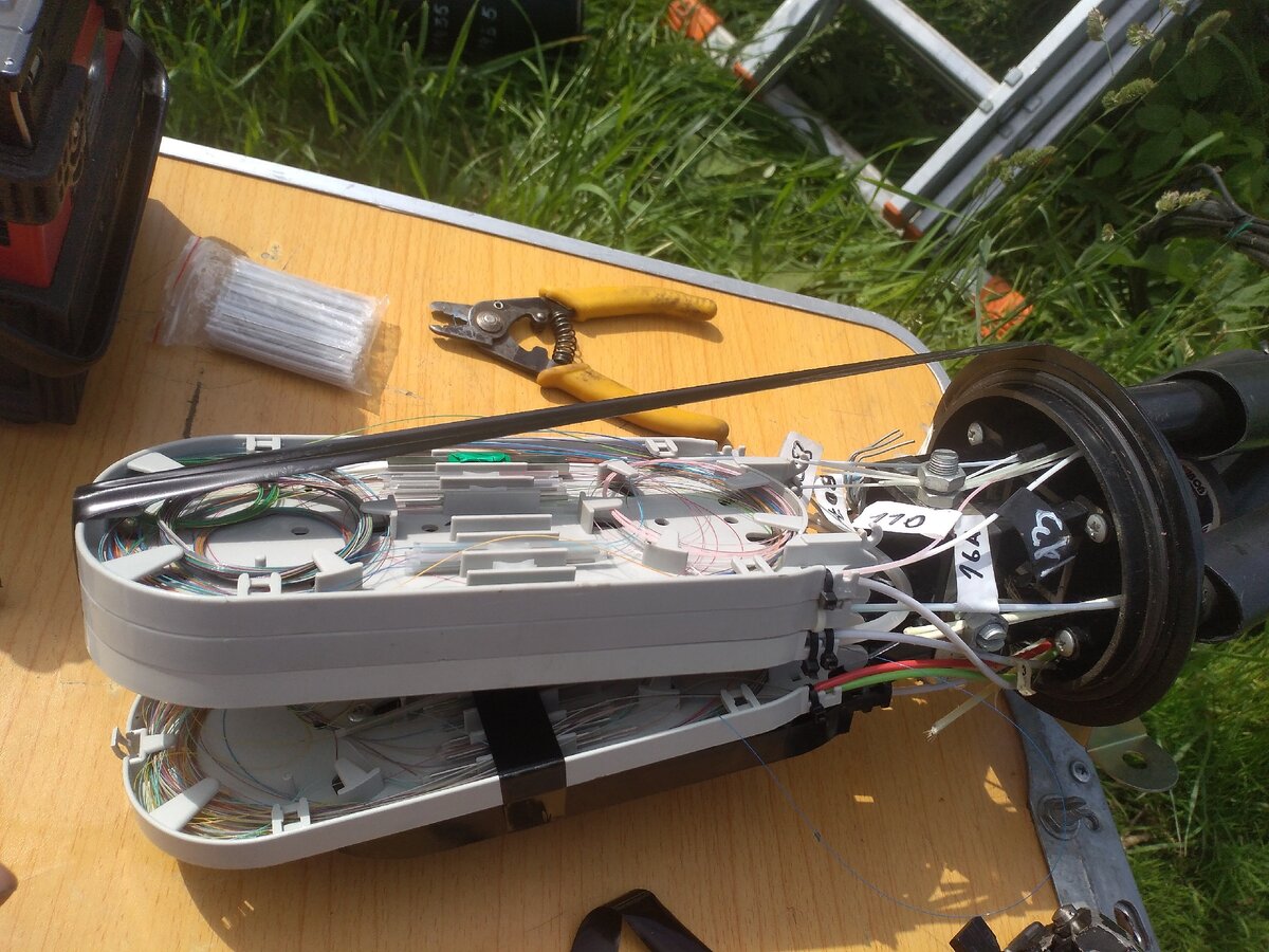 Сложная муфта с оптоволокном