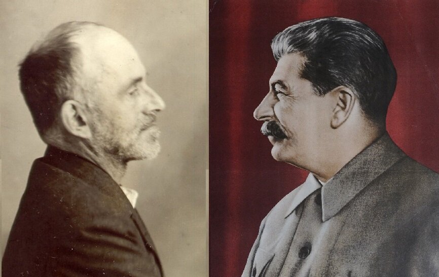 Мандельтам и Сталин, коллаж. Источник: Яндекс картинки.
