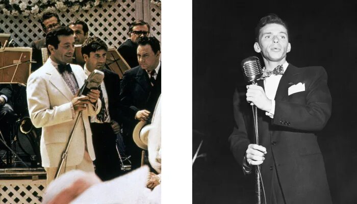 Аль Мартино в роли Джонни Фонтана; Фрэнк Синатра